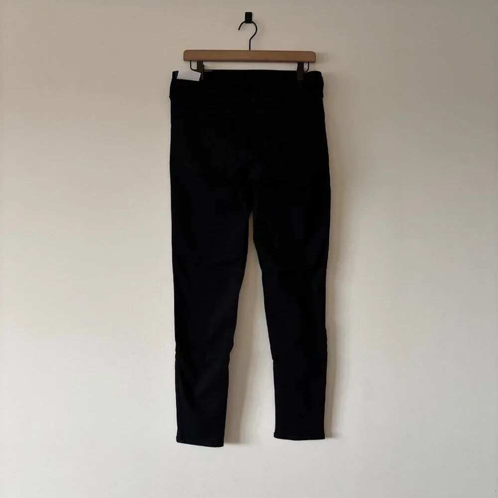 Old Navy Womens Sz 12 Mid‎ Rise Rockstar Super Skinny Black Jeans NWT Casual NWT